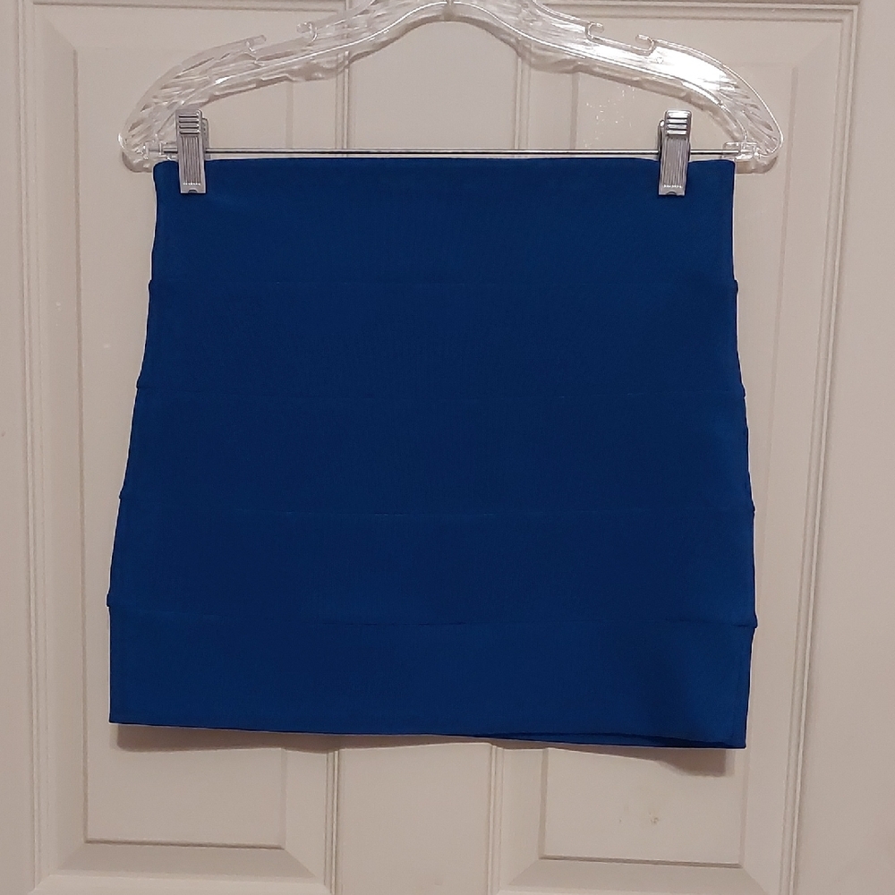 Voxx Royal Blue Bandage Mini Skirt Womens Size M